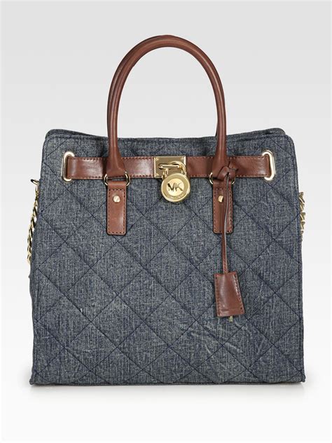 michael kors hamiltin quilted bag|Michael Kors large shoulder bag.